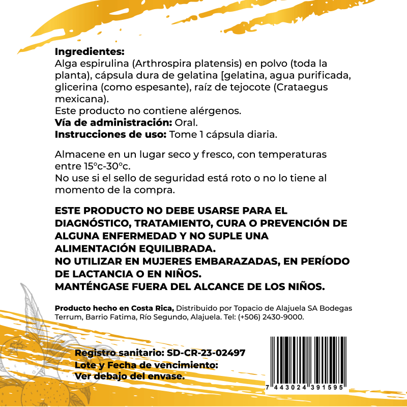 Ingredientes de nuestro Suplemento de Raíz de Tejocote